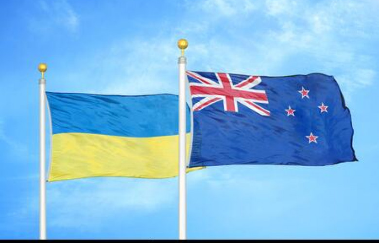 NZ Ukraine flags